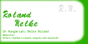 roland melke business card